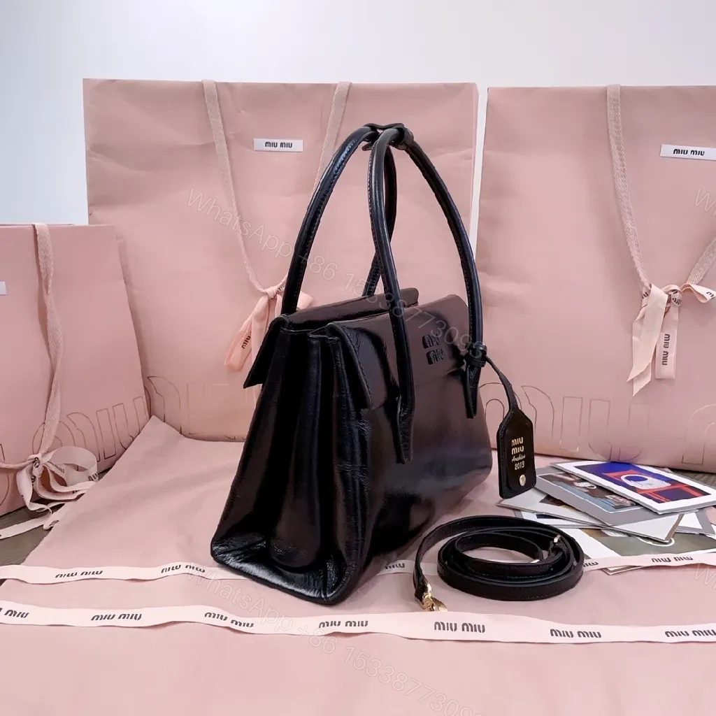 View 7 of Structured Leather Satchel: Sleek, Timeless Luxury Bag