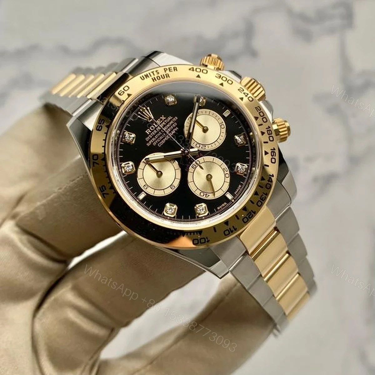 View 3 of Replica Rolex Daytona Black Diamond Dial 126503 Superclone