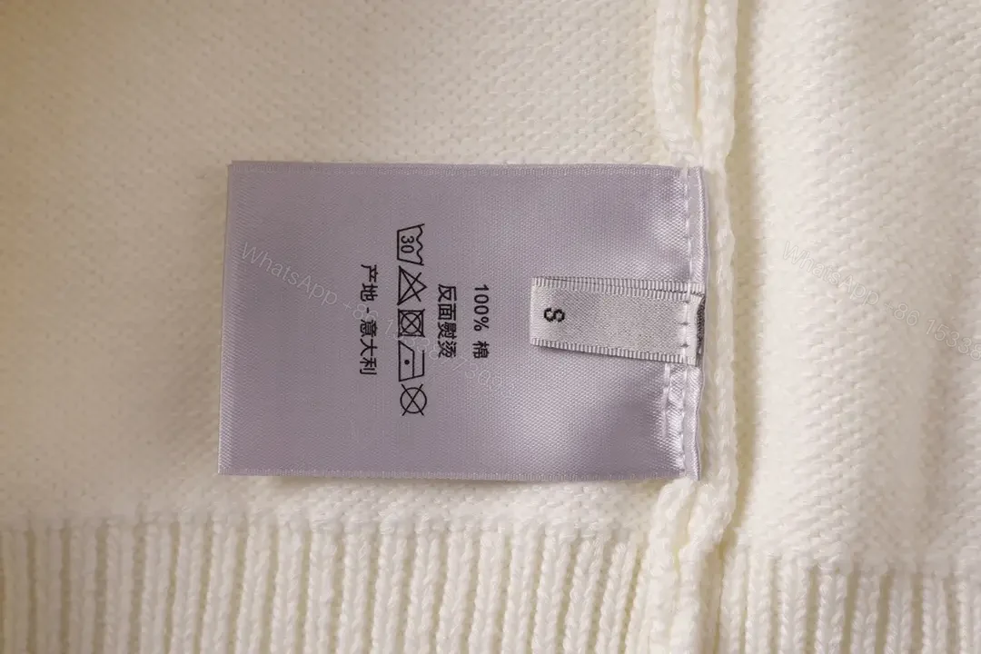 View 8 of Soft-Courier Knit with Blue Script Graphic Crewneck Knit Top