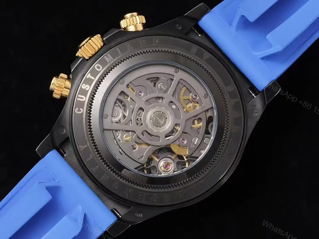 View 8 of Best Rolex Daytona Skeleton Blue replica 40MM Blue Rubber Strap Edition RLX-DAYTONA-SKELETON-BLUE-40MM-BLUE-RUBBER-STRAP