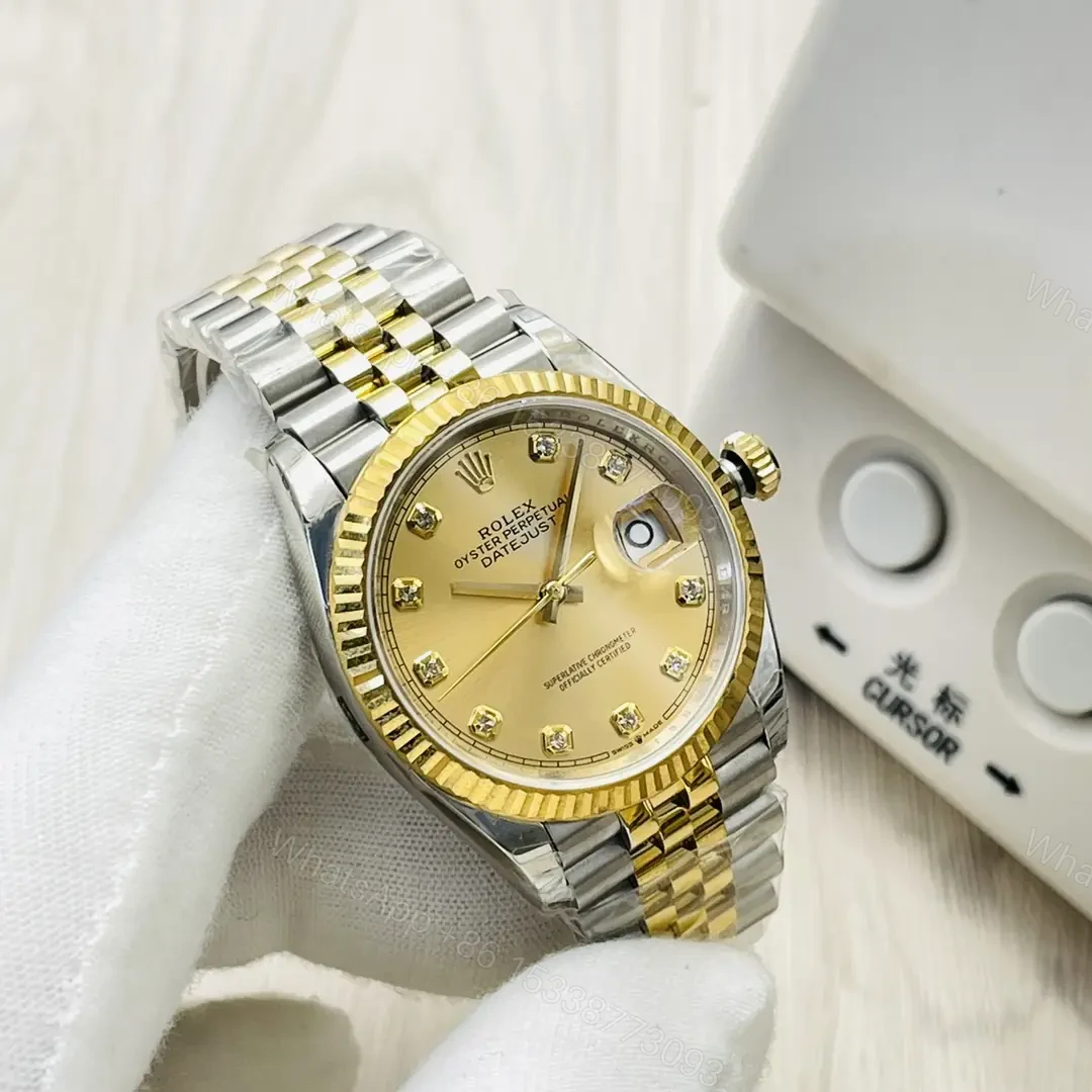 View 2 of Rolex Datejust 41 Yellow Rolesor Fluted Diamond Champagne Dial Jubilee Edition – 126333-0012