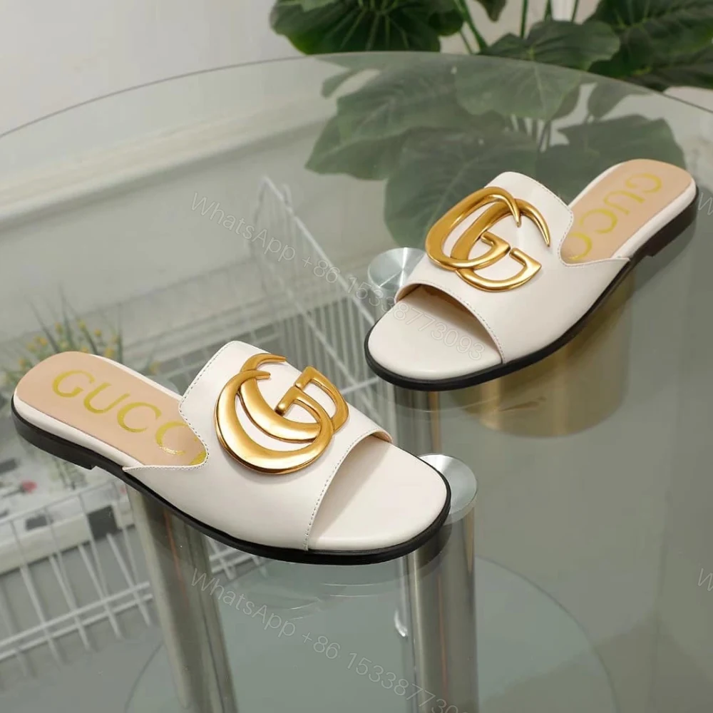 View 2 of Gucci Princetown GG Slippers White