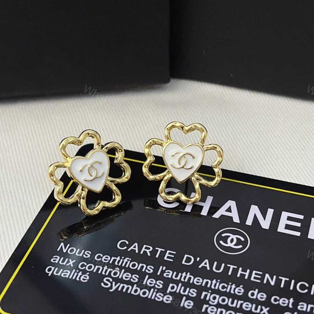 View 5 of Chanel Stud Earrings In Gold Metal