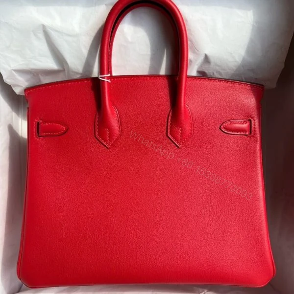 View 2 of HERMES BIRKIN SWIFT S3 BRIGHT RED GOLD HARDWARE 25CM
