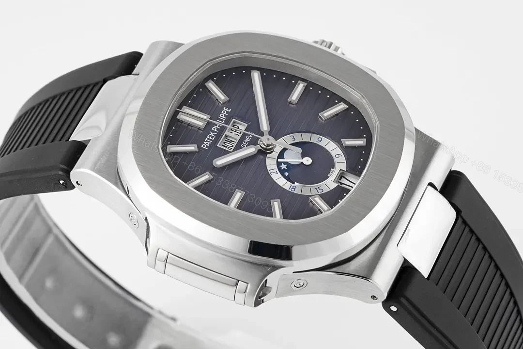 View 3 of Patek Philippe Nautilus Blue Rubber Strap Watch