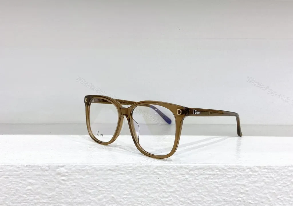 Brown Translucent Dior-Brand Eyeglasses — Modern Everyday Luxury — view 1