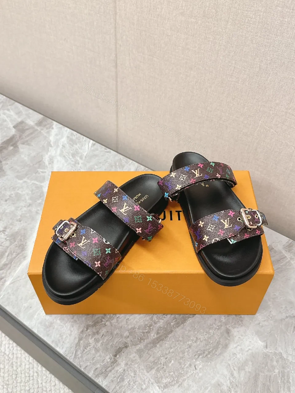 View 7 of Louis Vuitton Monogram Slide Sandals â€“ All-Day Comfort, Premium Patterned