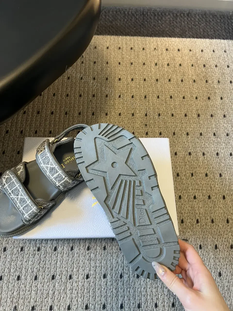 View 8 of Patterned Strap Sandals: Elevated Comfort, Designer-Inspired Style