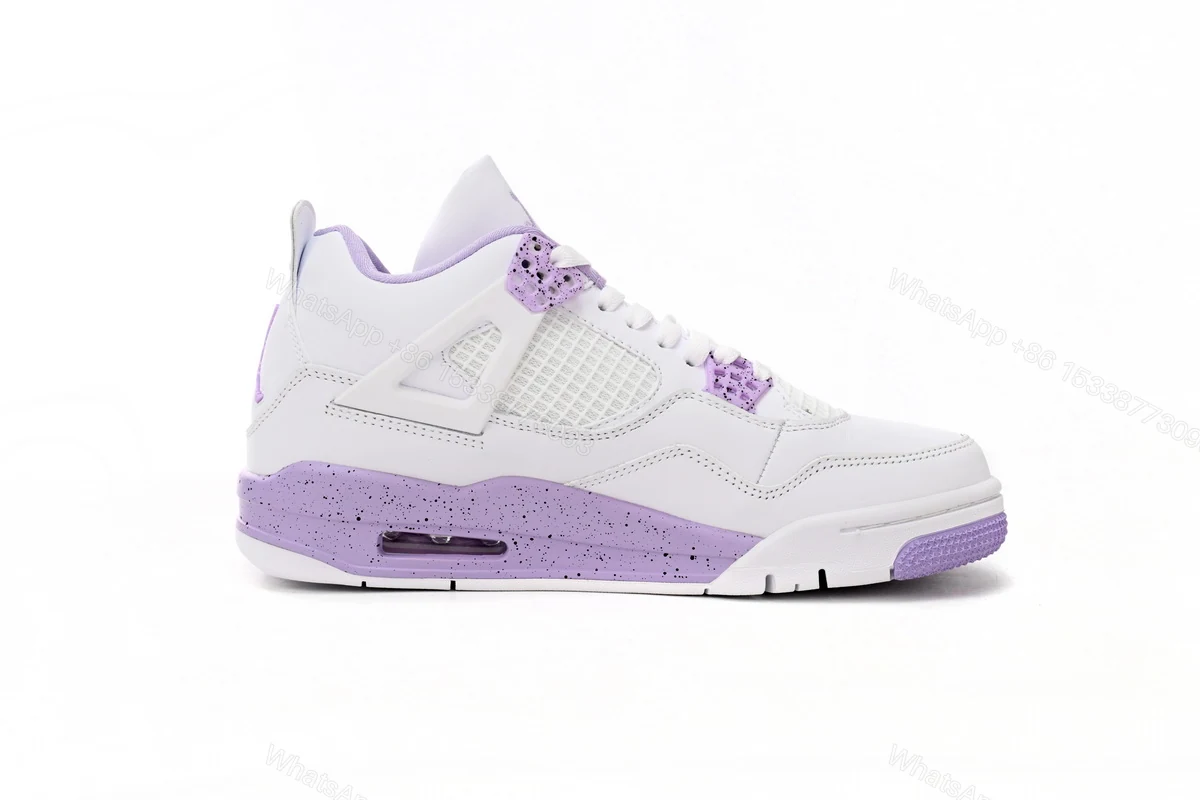 View 6 of Air Jordan 4 Retro White Purple CT8527-115