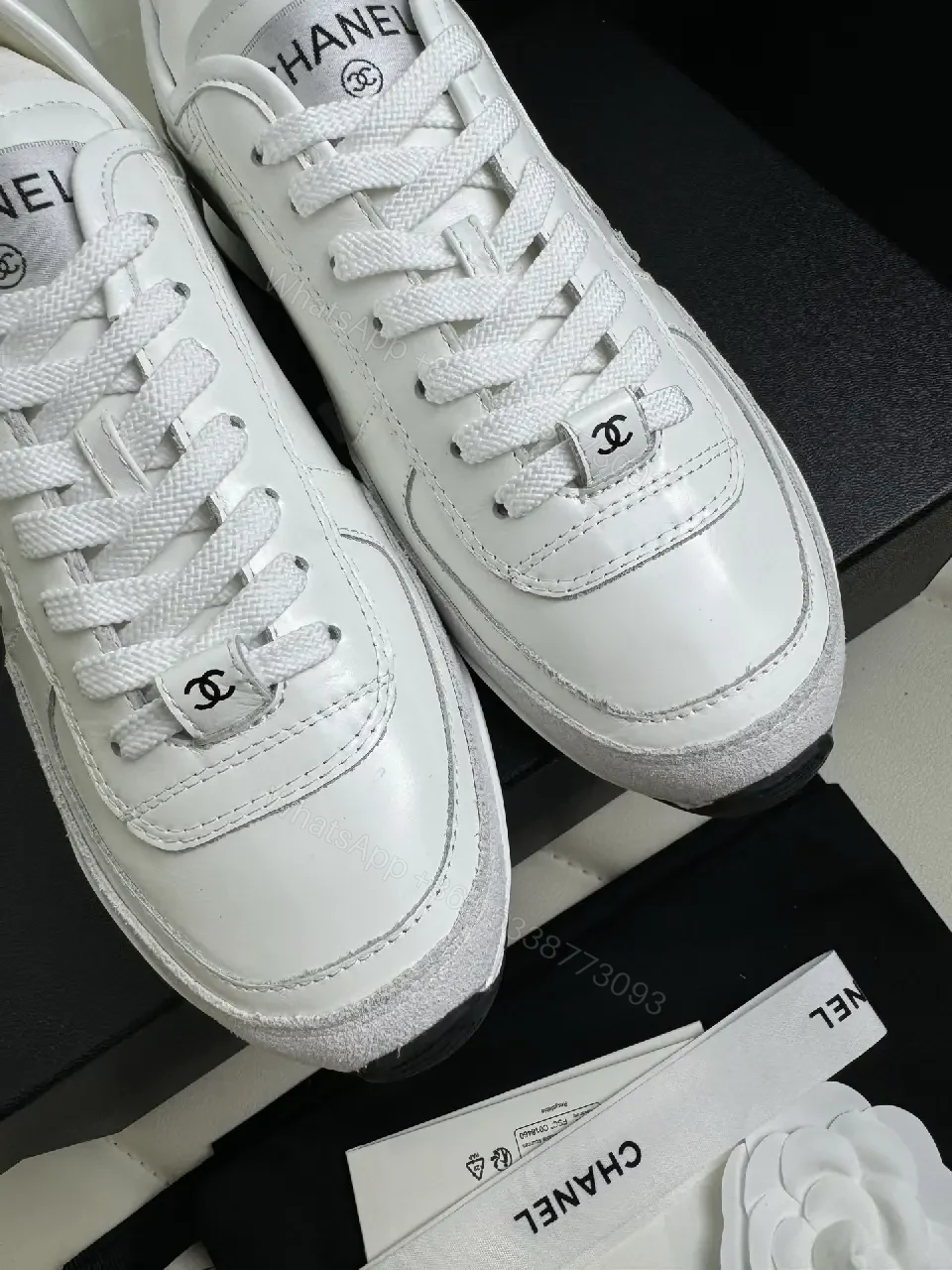 View 8 of Minimalist White Leather Sneakers: Couture-Inspired Luxury