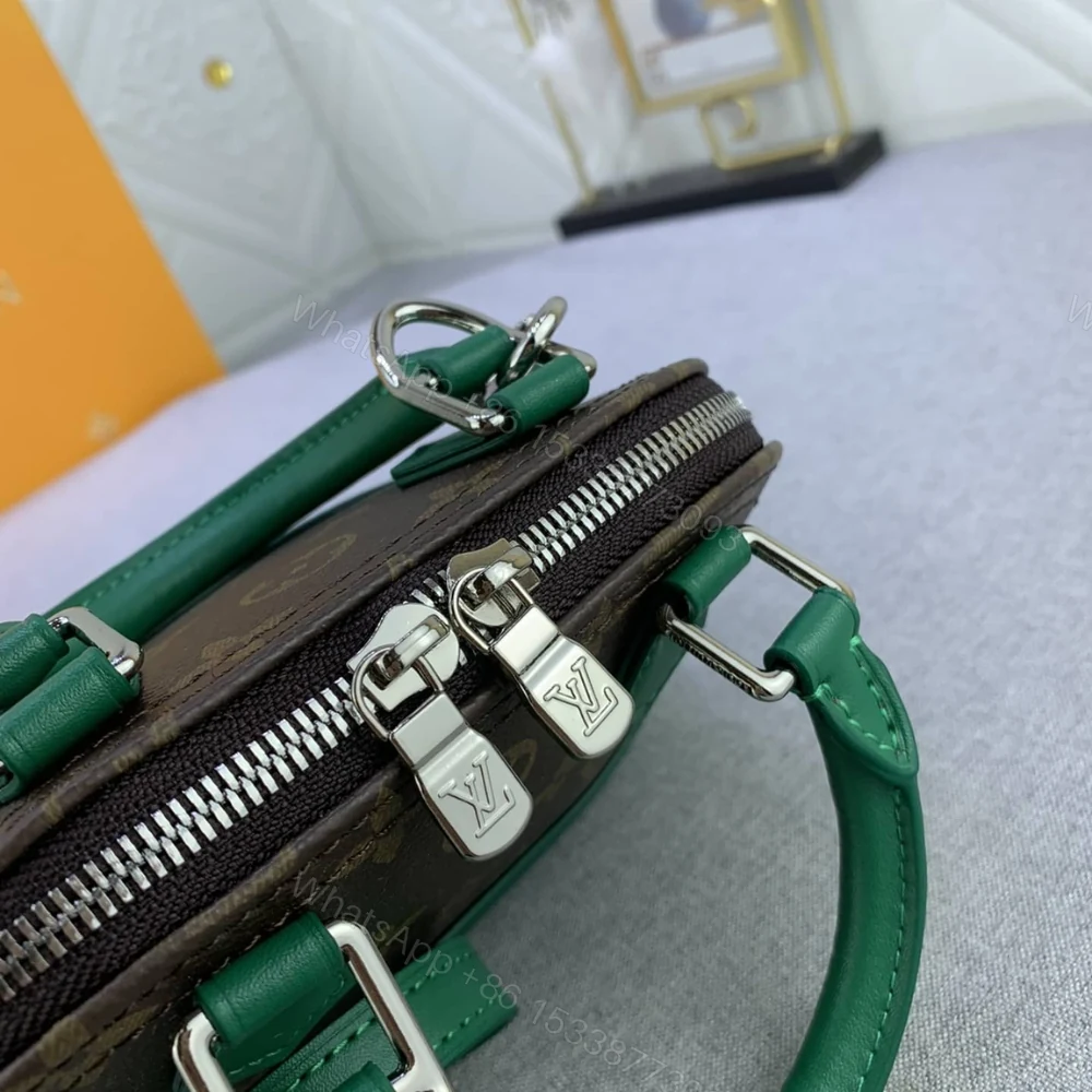 View 6 of Louis Vuitton Mini Alma Monogram Canvas Mix With Green 18Cm M83204