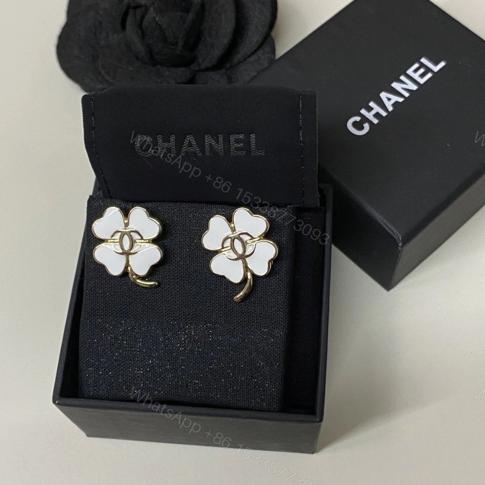 View 5 of Chanel Stud Earrings In Gold Metal With Resin Hardware Abf317 B19851 Nafgv