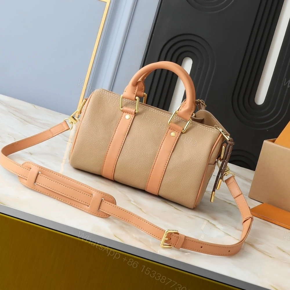 View 4 of Louis Vuitton Keepall Bandoulière 25 Bag Beige 25Cm M12627