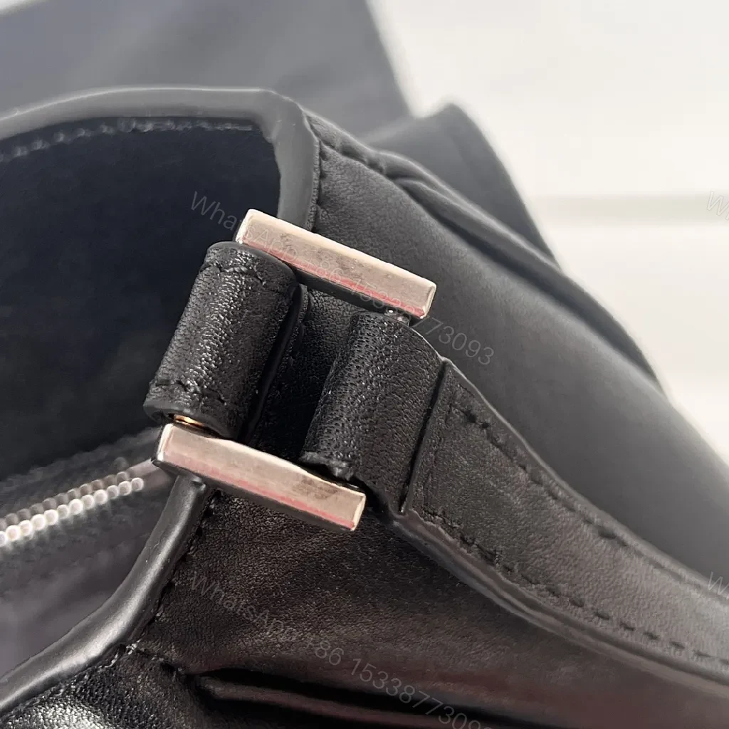 View 6 of Minimalist Black Leather Crossbody: Compact Luxury Bag
