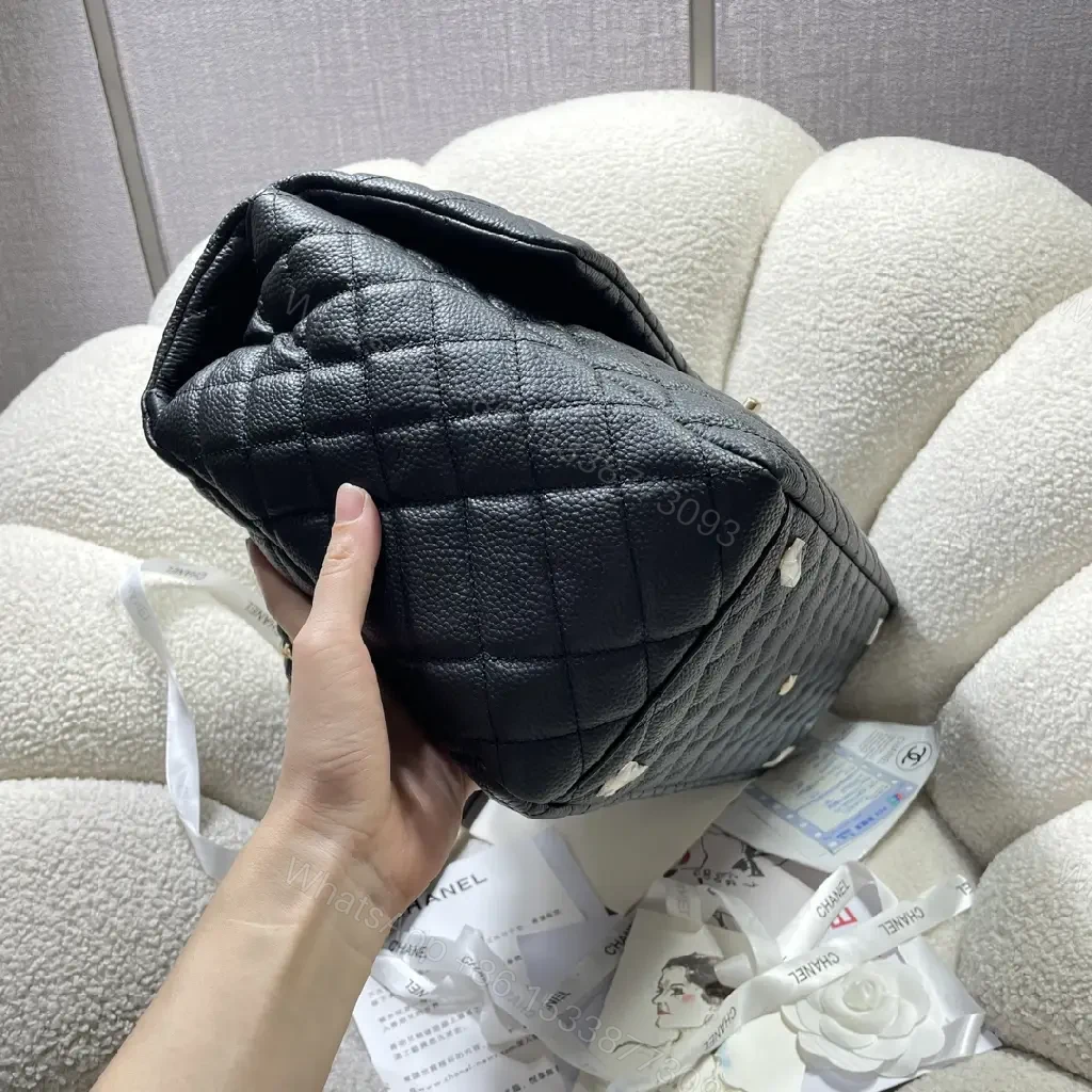 View 8 of Quilted Leather Flap Bag with Chain Strap, Luxe Everyday