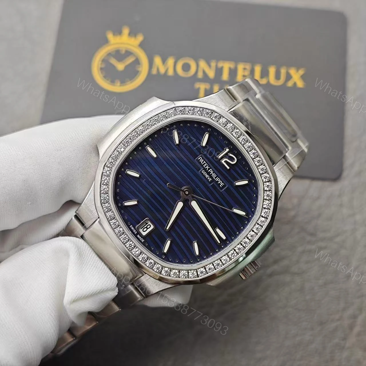 View 6 of Replica Patek Philippe Nautilus Diamond Bezel