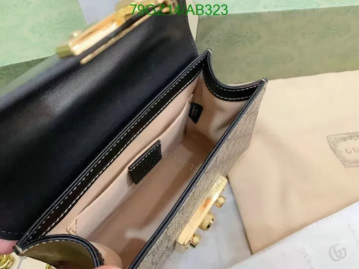 View 3 of Gucci Padlock Small Shoulder Bag with Key Lock Closure UYT564