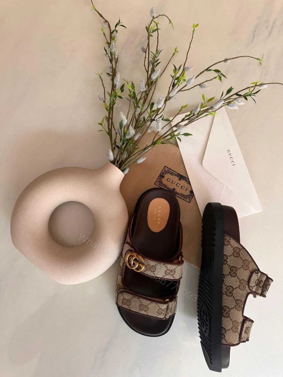 View 2 of Women’s sandal with Double G