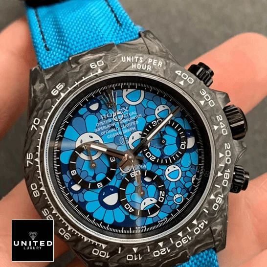View 9 of Rolex Daytona Cosmograph Blue Sun Flower Pattern Dial Replica