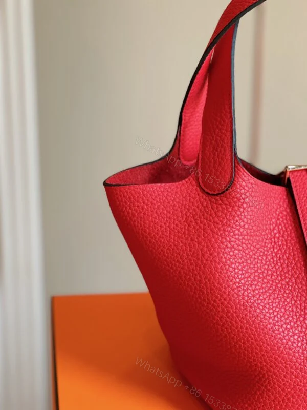 View 4 of Hermes Picotin 18 Pink Togo Leather Gold Hardware