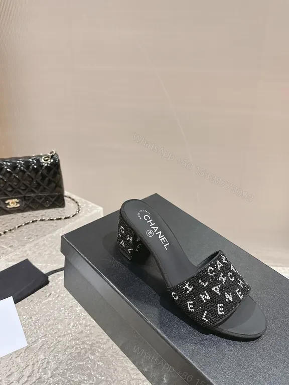 View 5 of Chanel-Inspired Sparkle Slide Sandals: Effortless Glam Plan