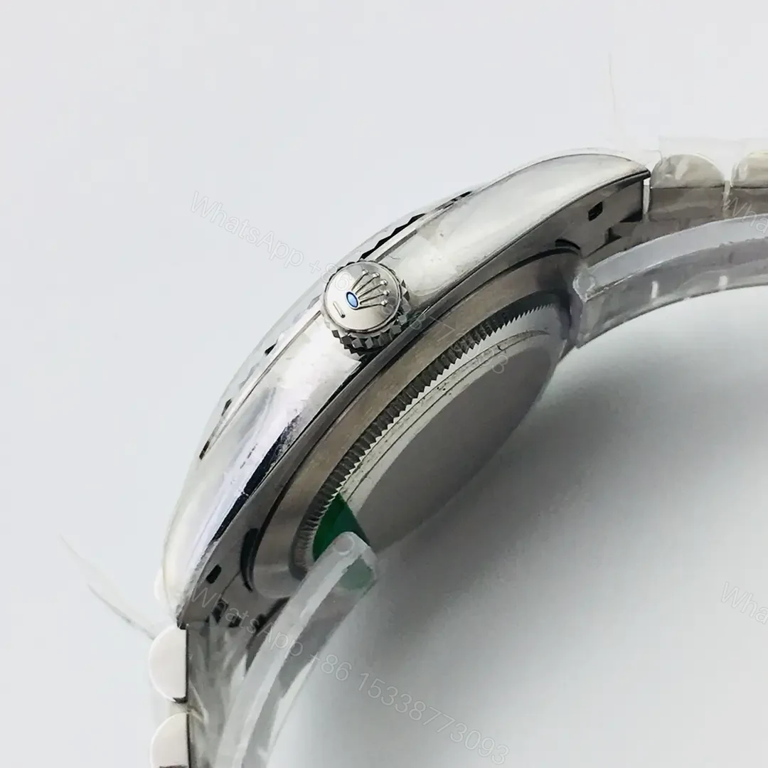 View 4 of Rolex Datejust 41 Stainless Steel Fluted Jubilee Silver Dial 126334-0004