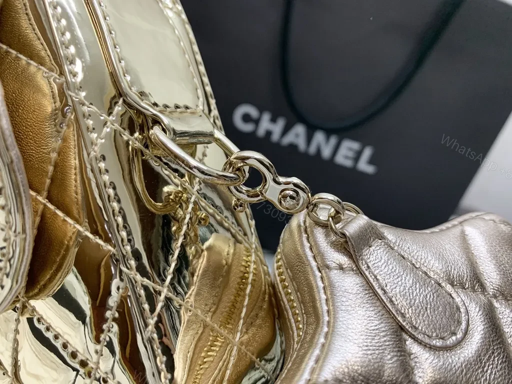 View 2 of Gold Quilted Elegance Handbag: Luxe Everyday Carry-All