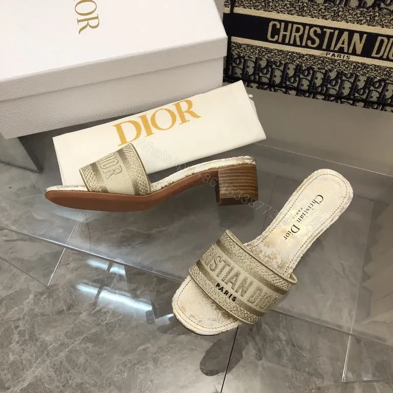 View 3 of Shimmer Straps Dior-Infused Slide Sandals - All-Day Luxury