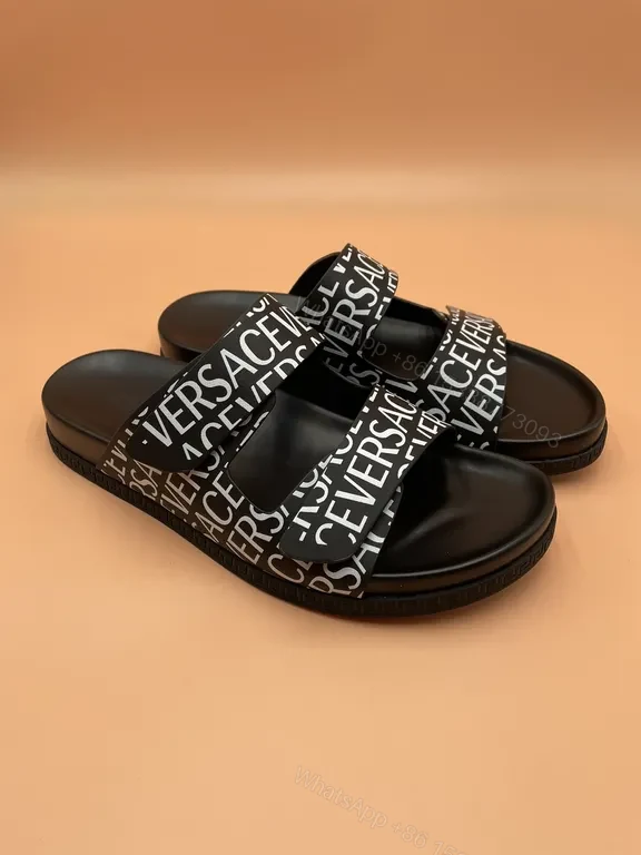View 3 of Graphic Strapped Slides: Bold Luxe Comfort Slides