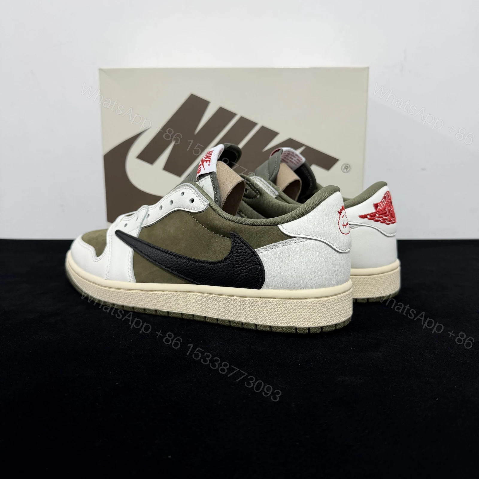 View 6 of Travis Scott x Air Jordan 1 Low Medium Olive Reps
