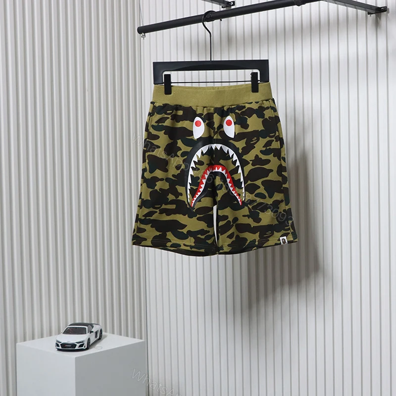 Bape Camo Shark Shorts Pink Green — view 1