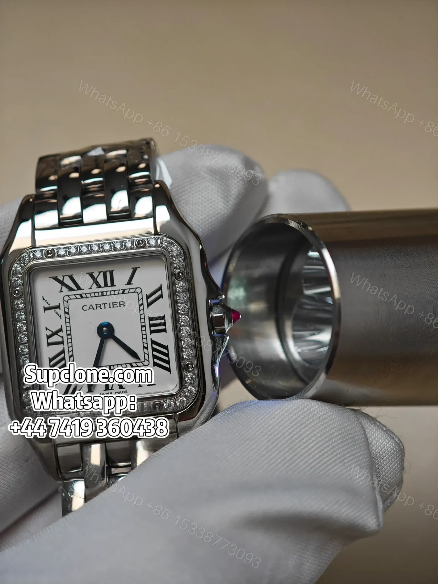 View 5 of Cartier Panthere W4PN0016 30×23mm Super Clone Quartz Steel Watch