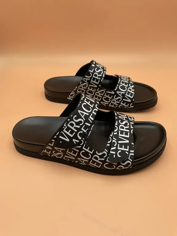 View 2 of Graphic Strapped Slides: Bold Luxe Comfort Slides