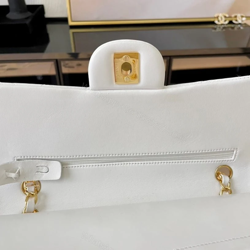 View 6 of Chanel Classic Medium Handbag White 25Cm A01112