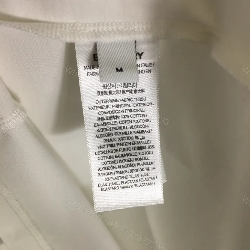 View 3 of White Cotton Tee, Burberry Bear Graphic, Relaxed Fit, Premium Comfort Tee