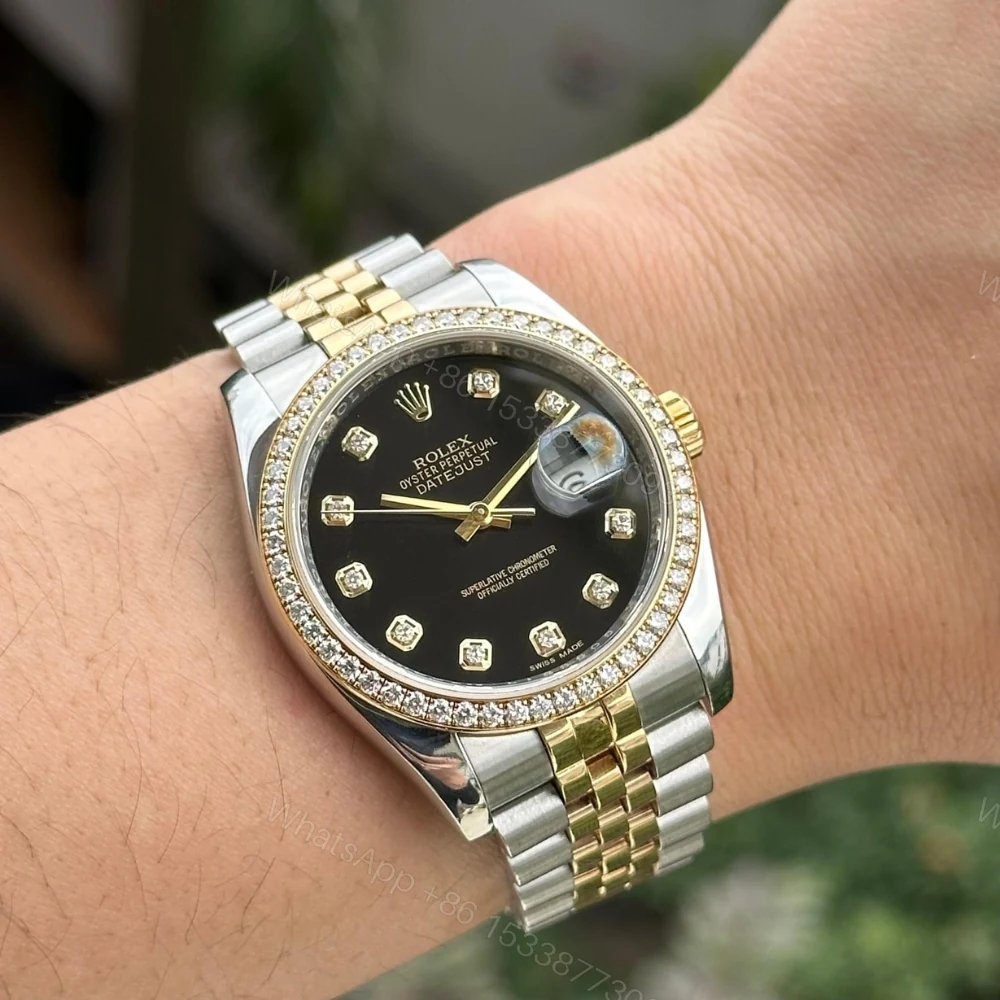 View 4 of Rolex Oyster Perpetual Datejust Silver Diamond 36mm 116243