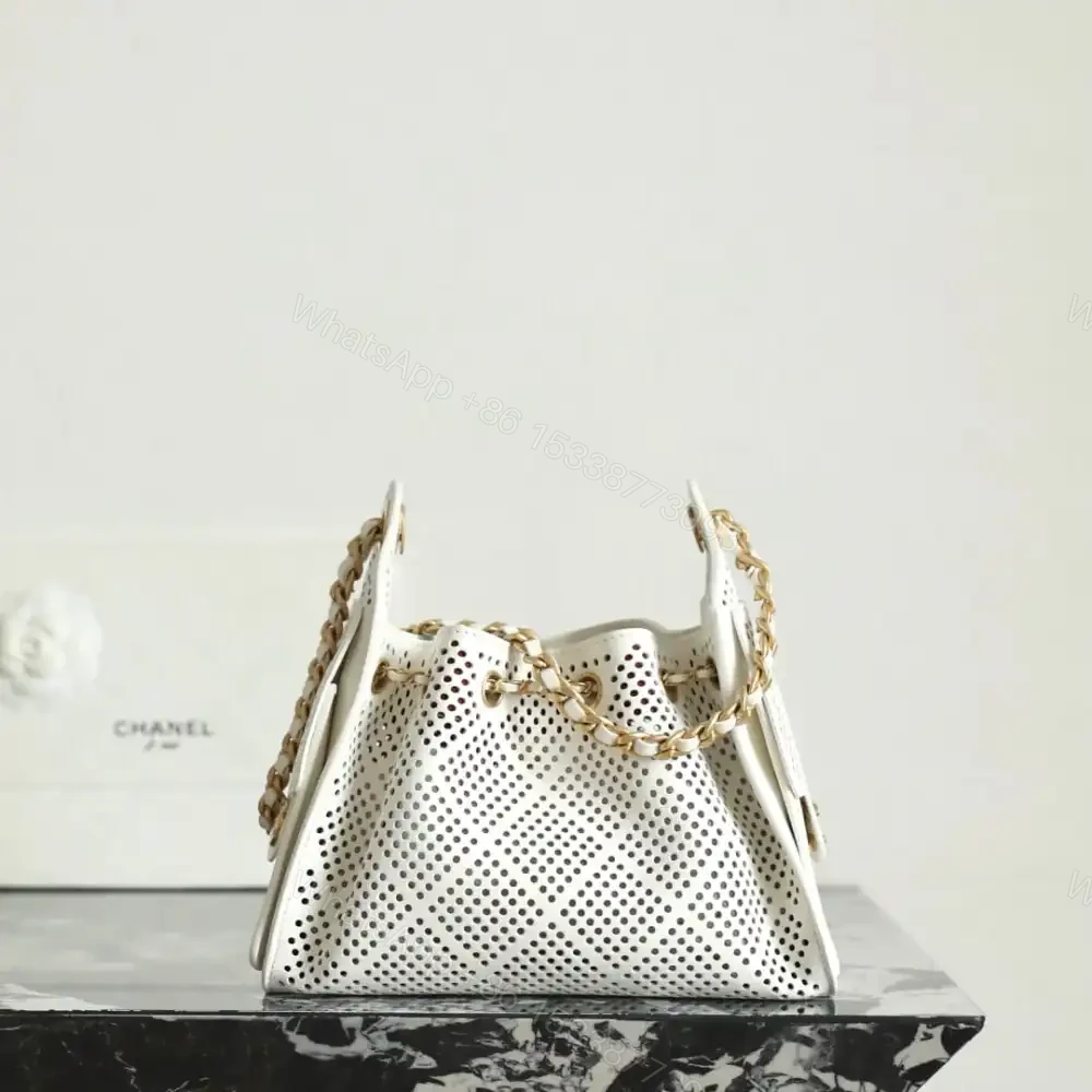 View 2 of 高仿Chanel*26P/25Bag系列AS5631小牛皮鏤空單肩包白色免檢版