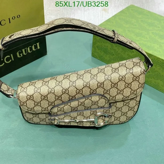 View 9 of Gucci Replica Horsebit 1955 Small Bag Brown Leather in AAAA Quality