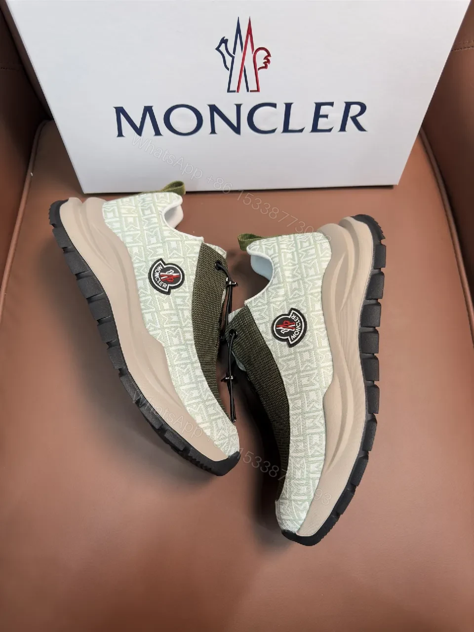 View 3 of Chunky Knit Street-Tech Sneakers: Luxe Moncler-Inspired, All-Day Comfort