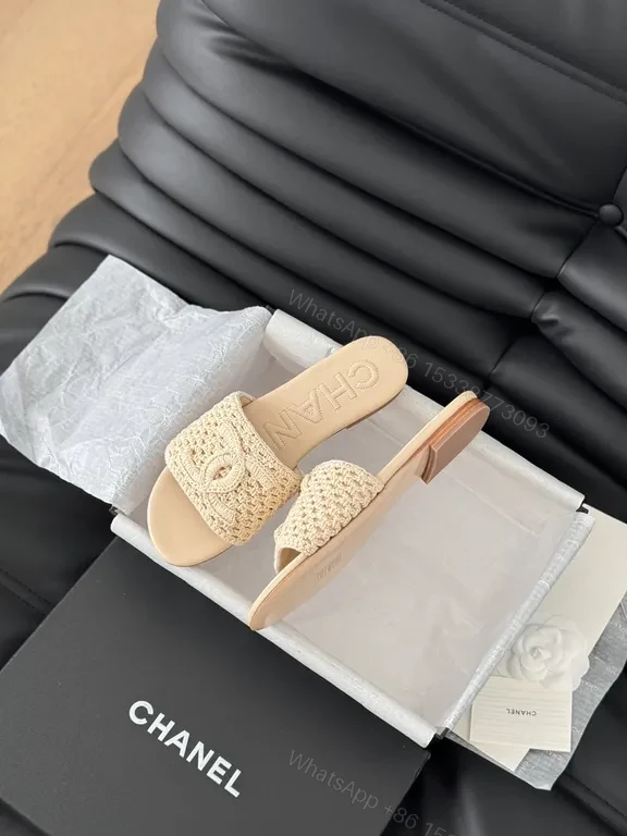 View 8 of Chanel-Style Knit Slides: Luxe Comfort & Couture Detailing