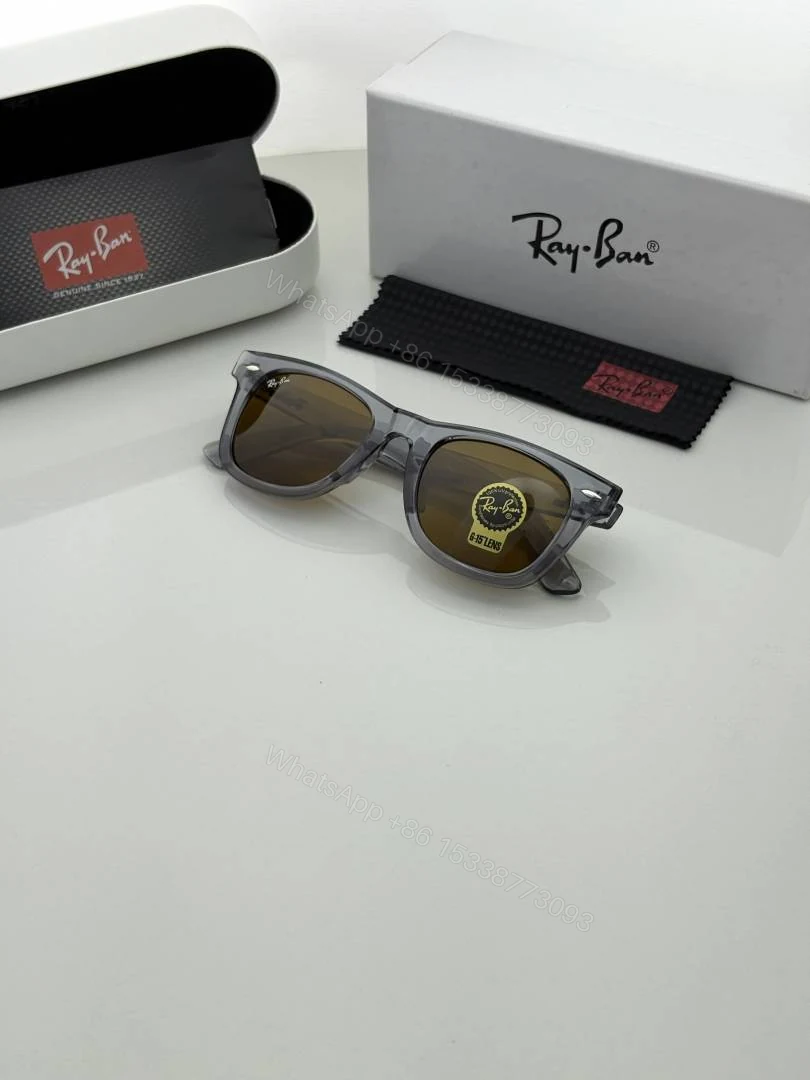 View 5 of First Copy Ray-Ban 2140 Grey Brown Sunglasses UV Protected Premium Quality