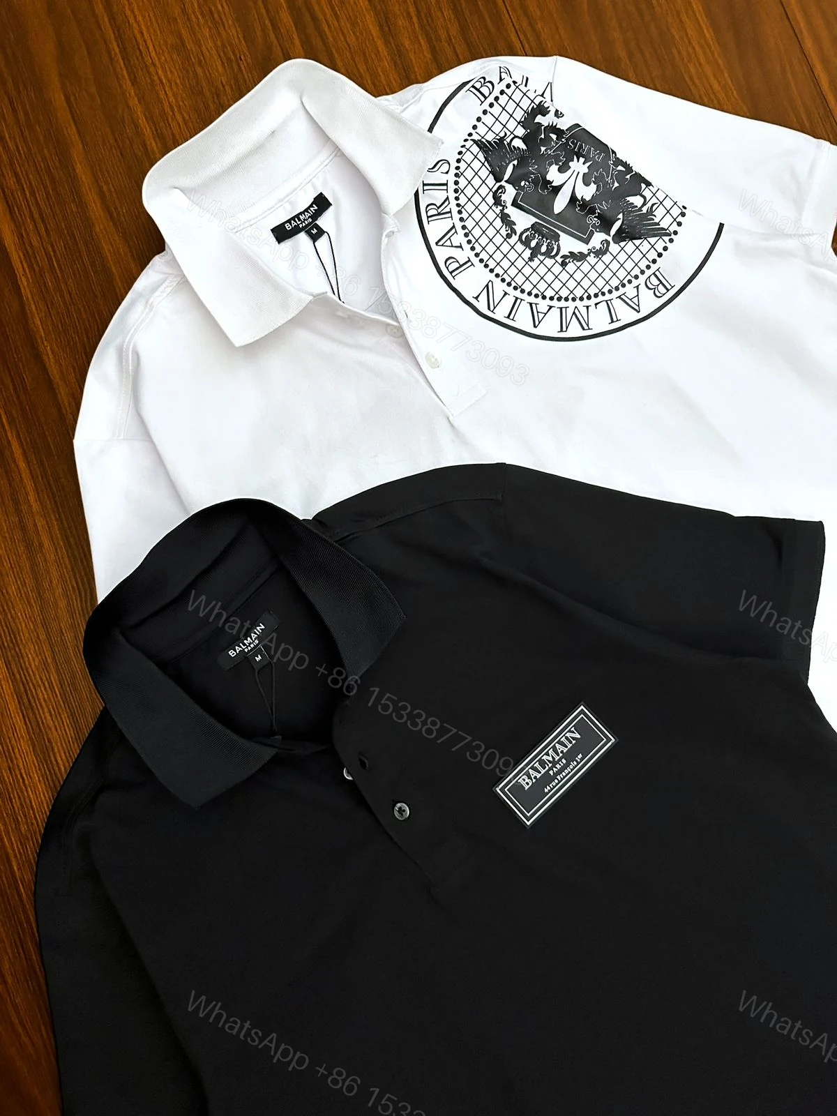 View 2 of FIRST COPY BALMAIN PARIS IMPORTED QUALITY EXCLUSIVE POLO TEES