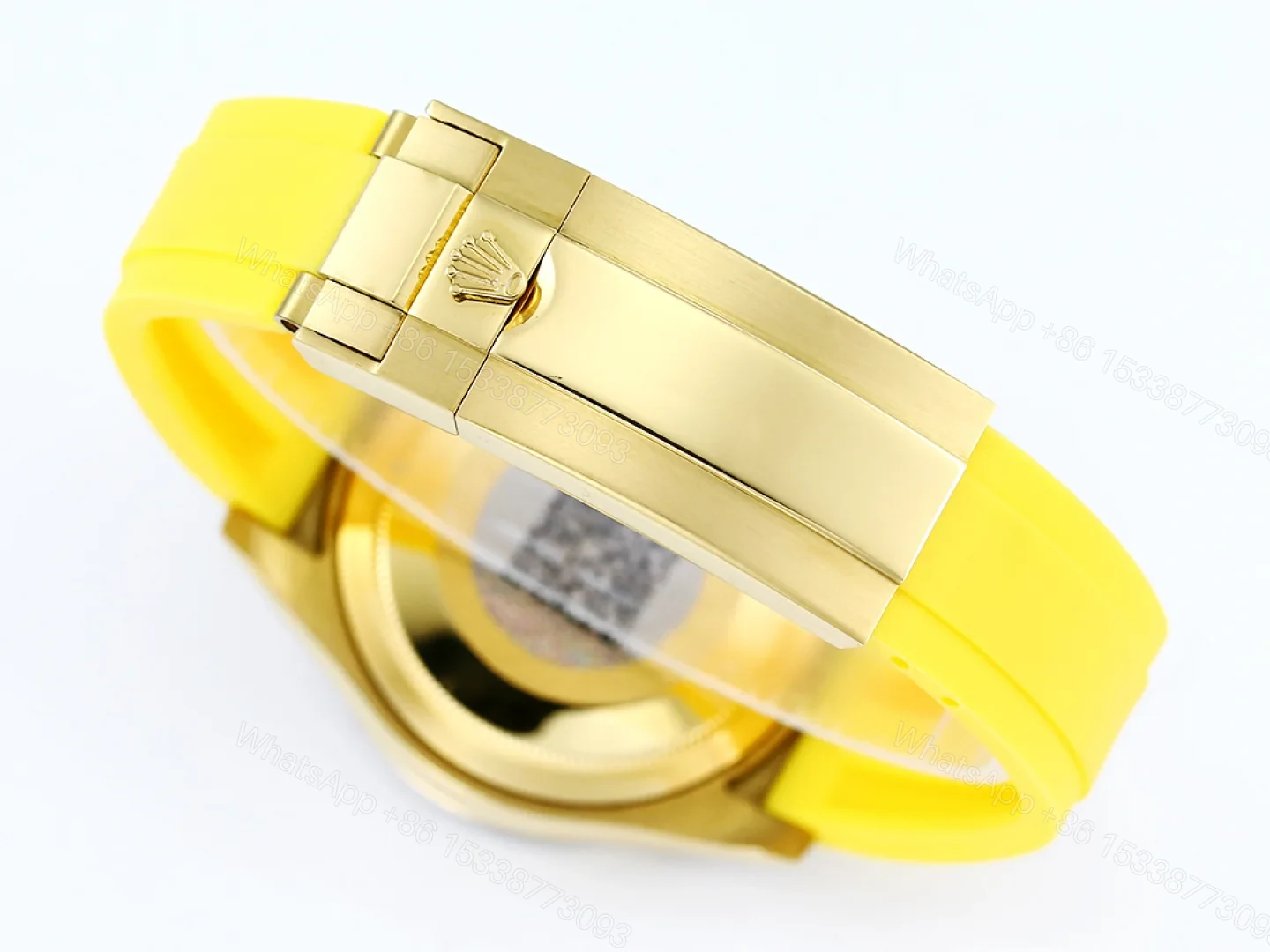 View 7 of Rolex Daytona Ruby Yellow Strap Replica 43MM Exclusive Gold Case Edition RG-ROLEX-DAYTONA-RUBY-YELLOW-43