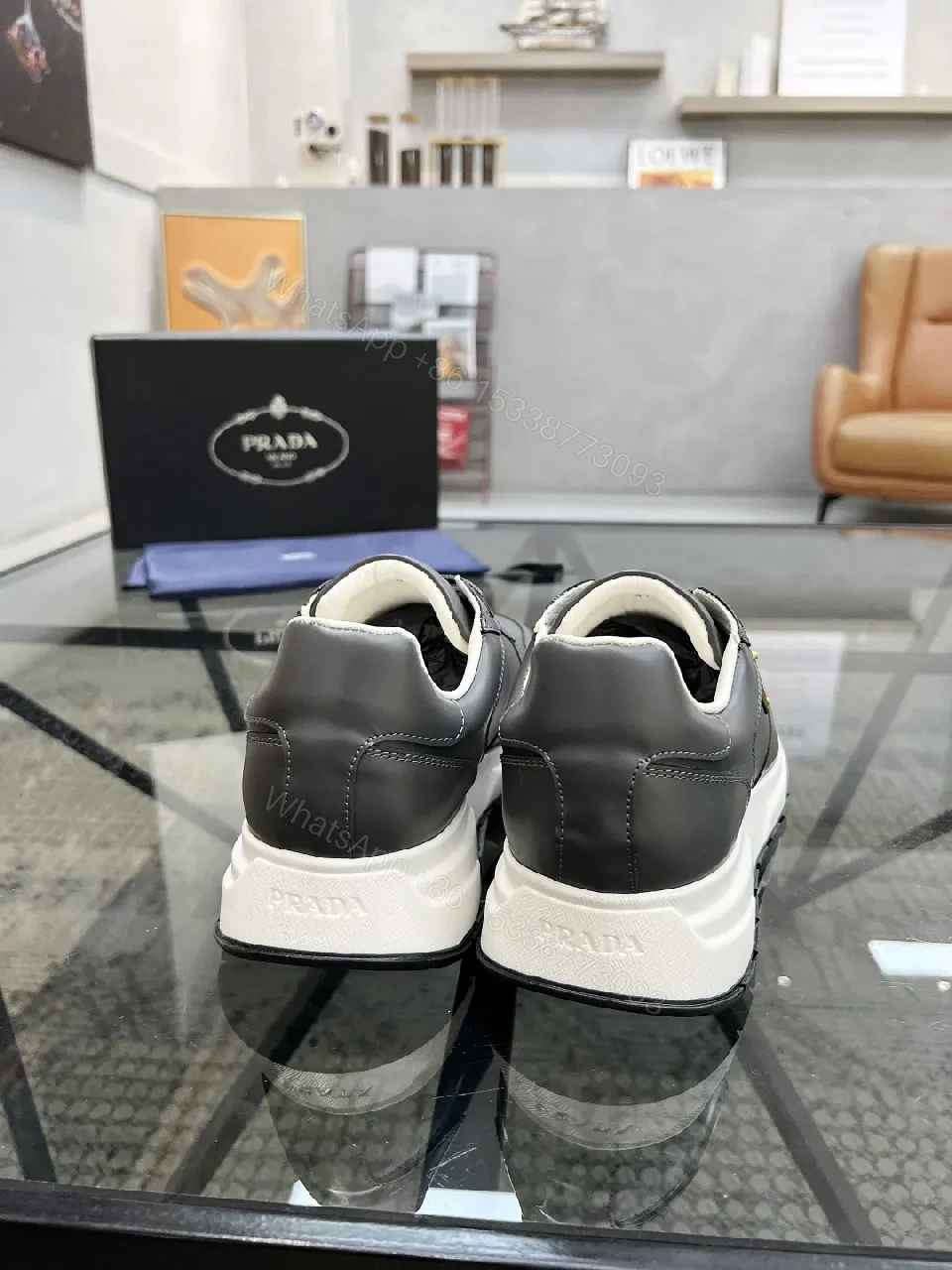 View 3 of Bold Leather High-Top Sneakers, Luxe Comfort, Everyday Style