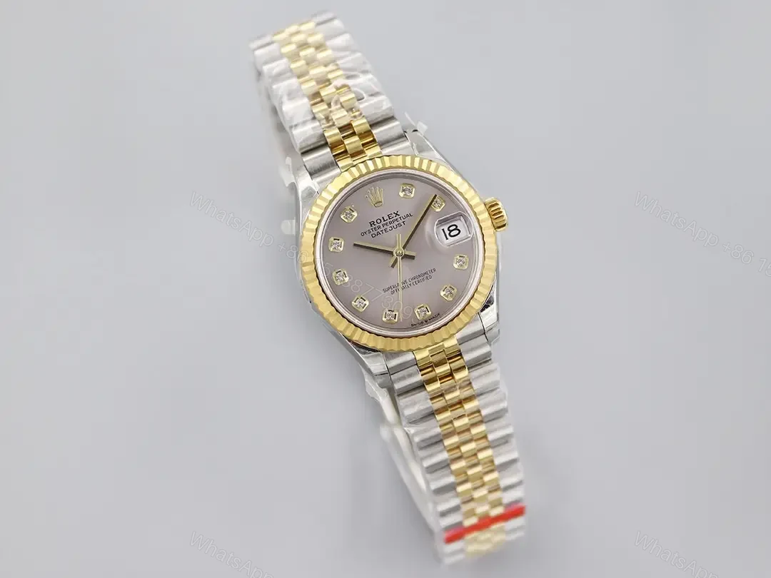 View 2 of Rolex Datejust 31 Stainless Steel Yellow Gold Fluted Grey Diamond Dial Jubilee 278273-0022