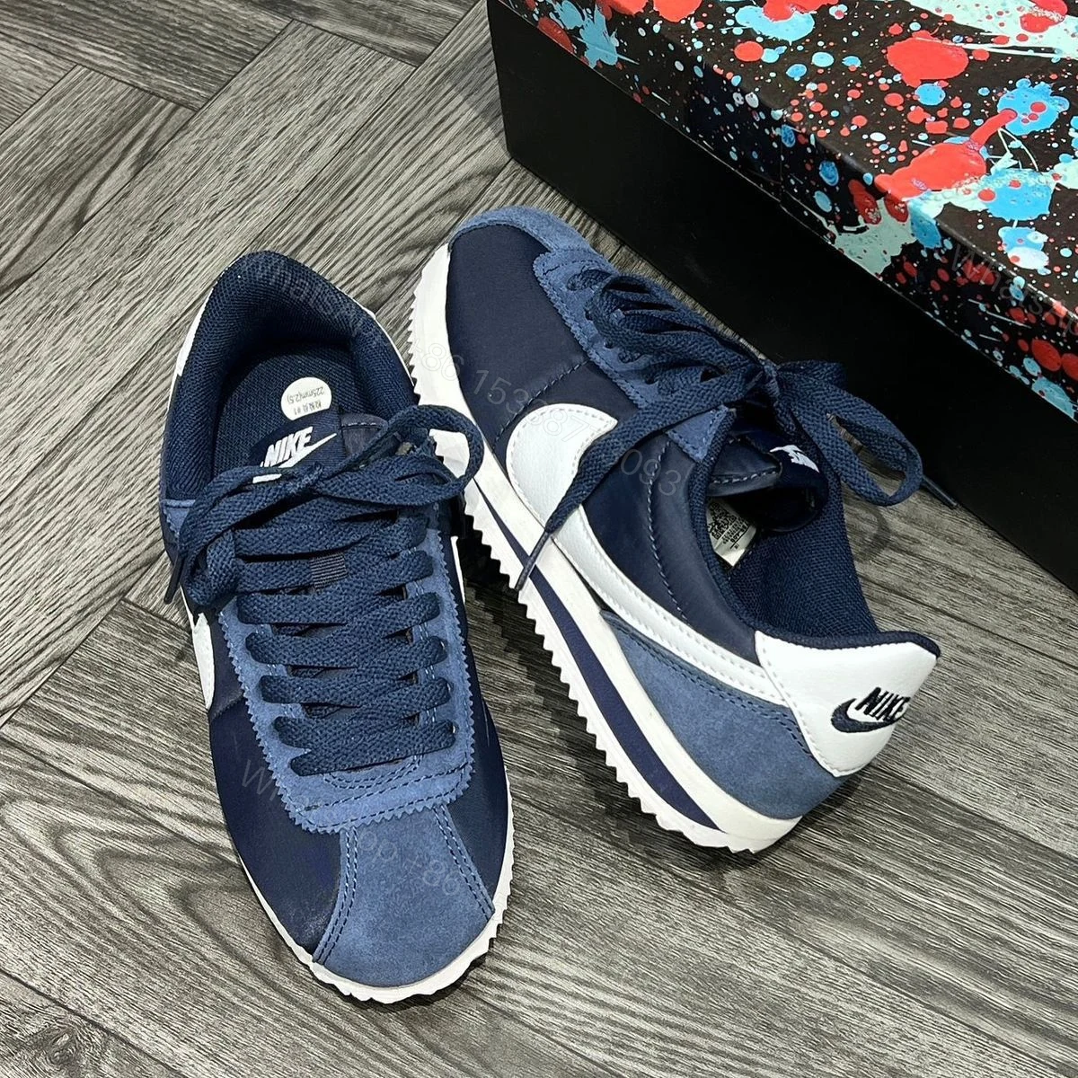 View 3 of First Copy Nike Cortez Nylon Navy