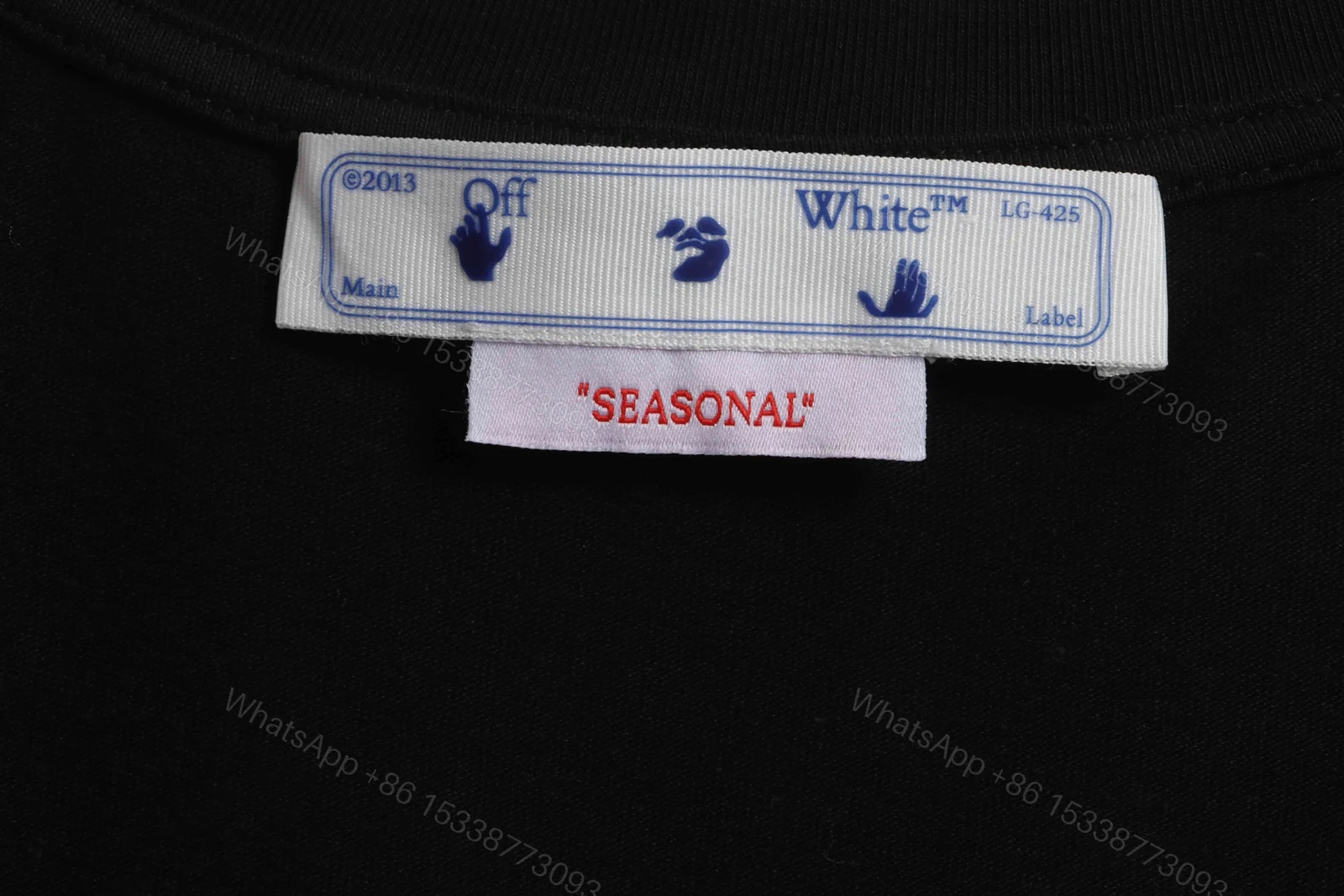 View 9 of Off White Embroidered Logo Arrow Slogan T-Shirt