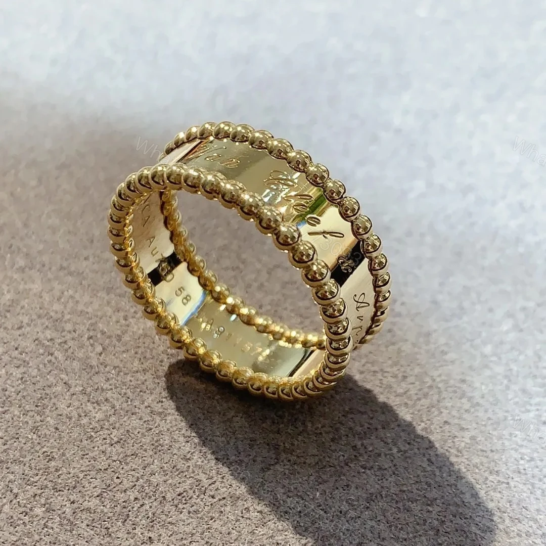 View 2 of 18K Yellow Gold Van Cleef & Arpels Perlée Signature Band Ring
