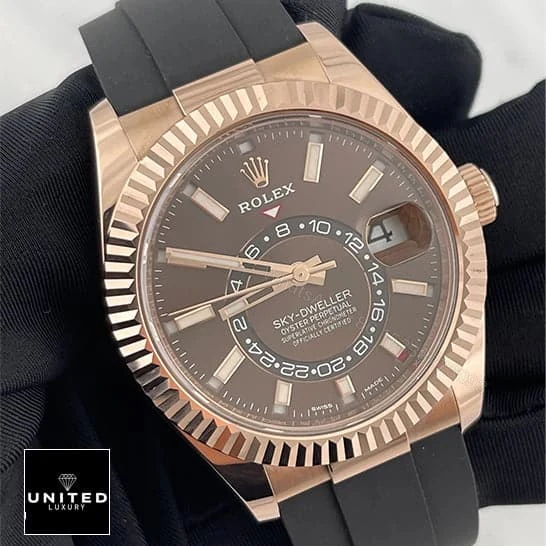 View 4 of Rolex Sky-Dweller 326235 Chocolate Dial Replica