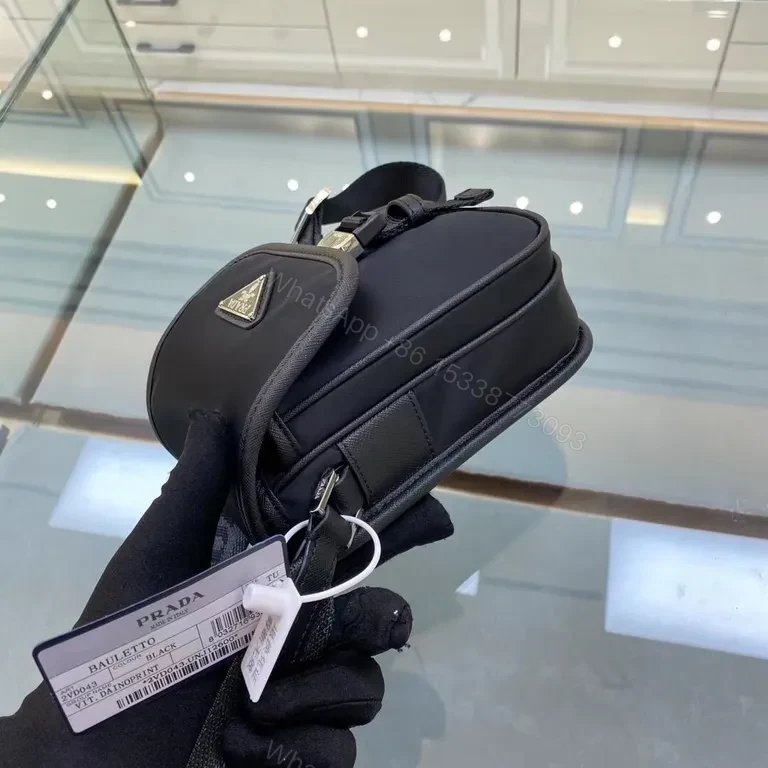 View 2 of Prada Black Nylon Crossbody: Compact Designer Chic